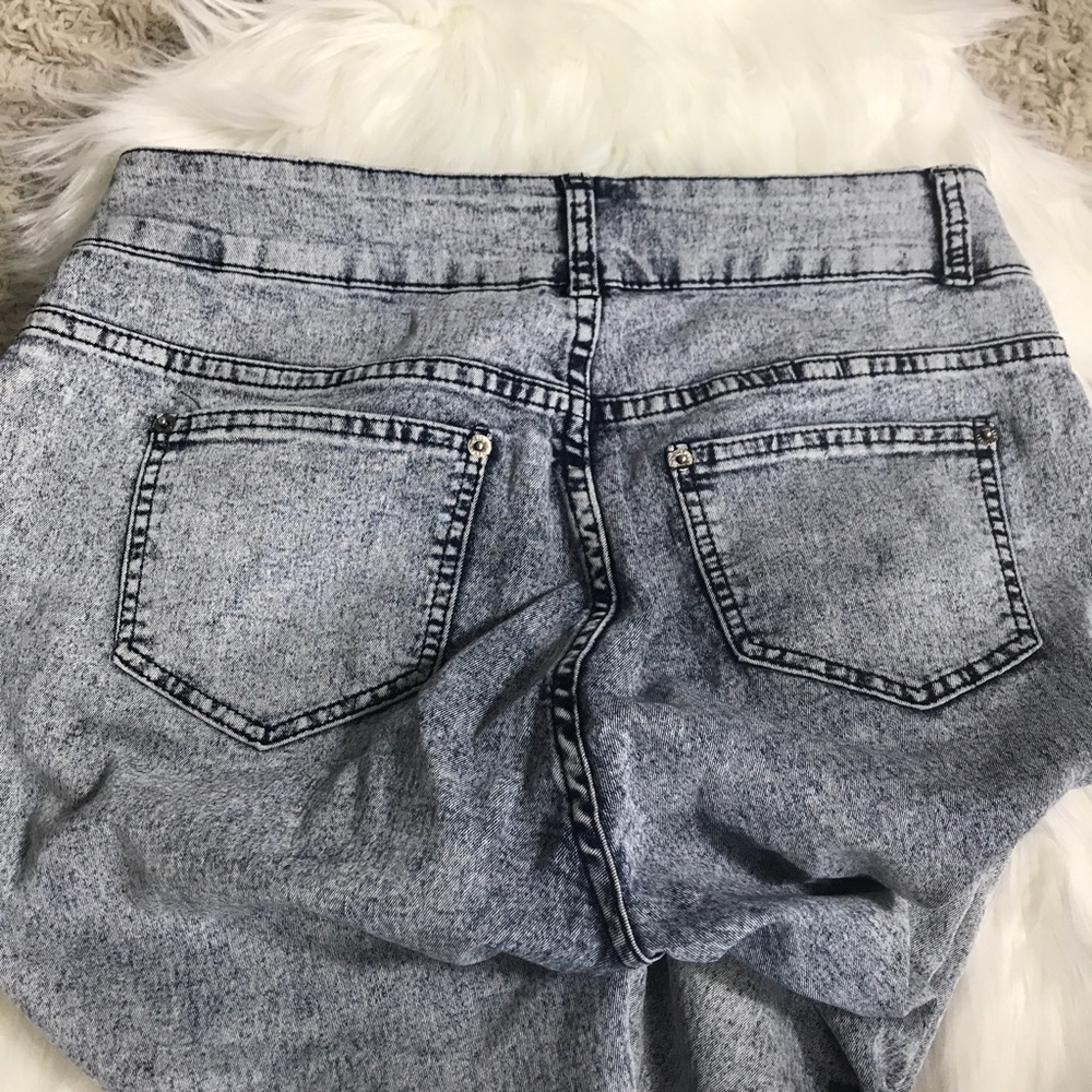 Ashley Stewart blue mineral wash skinny jeans 12 - Picture 4 of 5